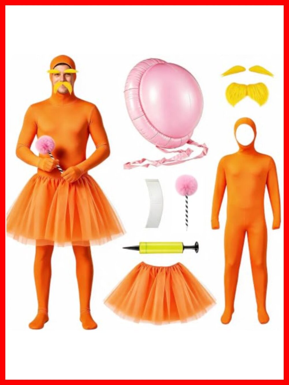 Halloween Costume Set Jumpsuit Tutu Skirt Inflatable Belly Cosplay
